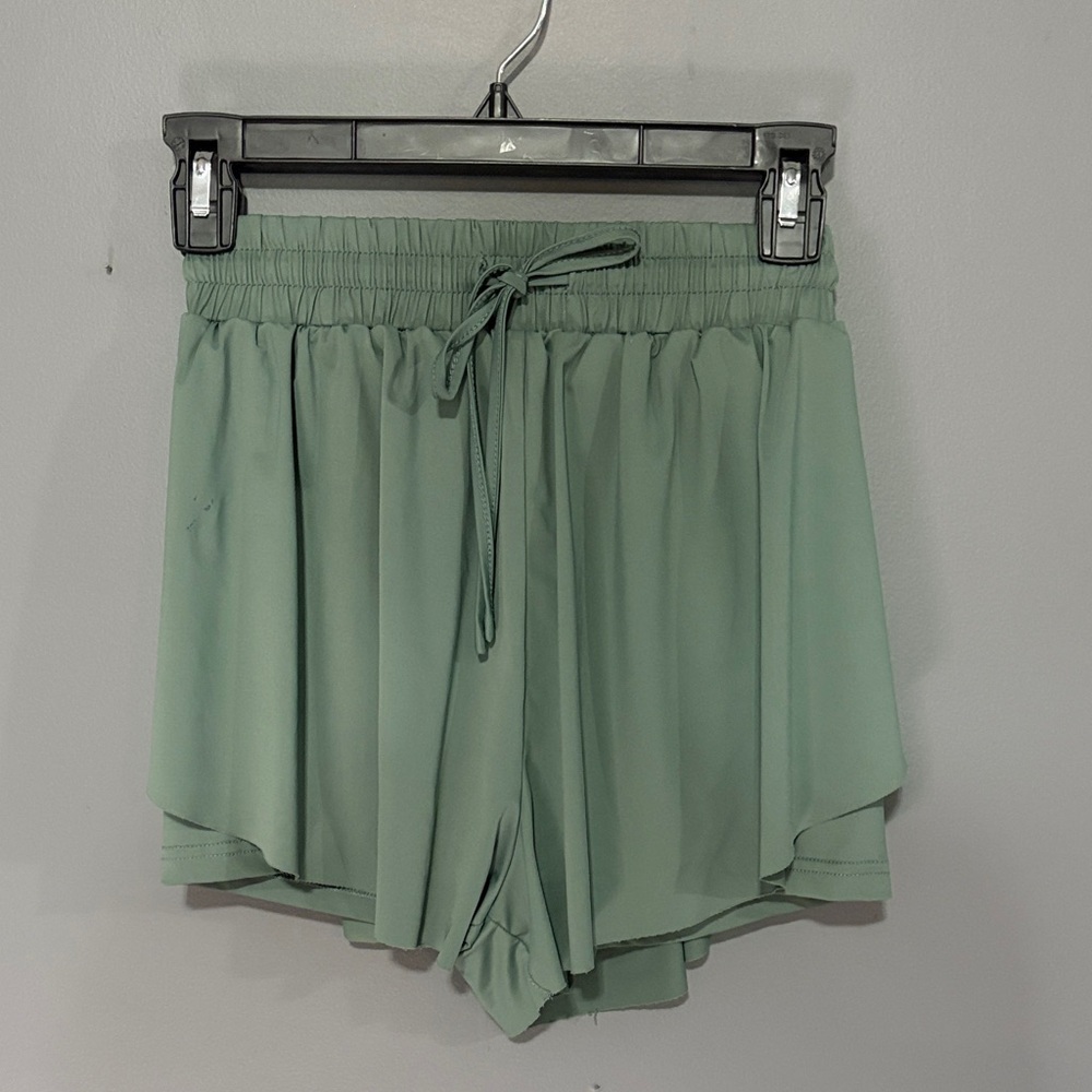 Altar’d State Revival sage green flowy shorts